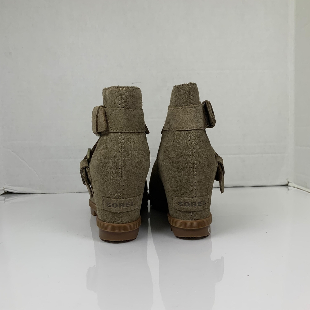 Sorel Women Joan Of Artic Wedge 11 Taupe Suede Bucket Boots Size 8.5 - Picture 9 of 10